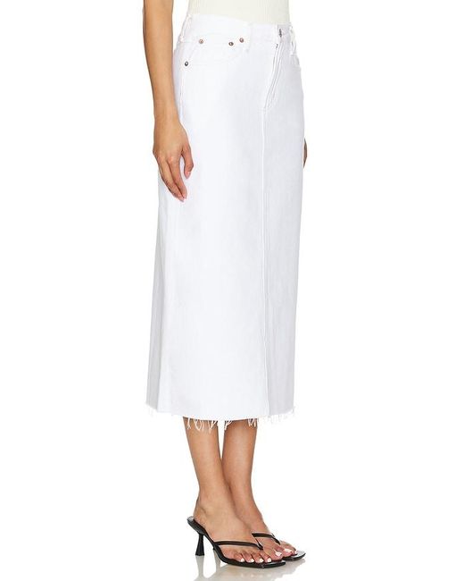Agolde White Della Skirt