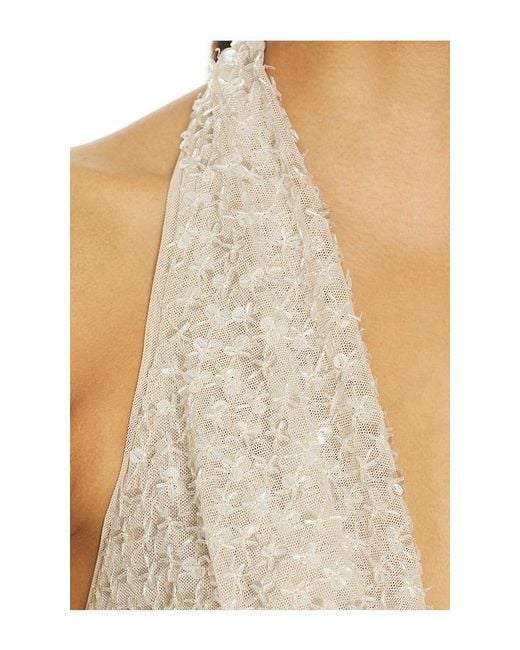 Lovers + Friends Natural Clara Sequin Top