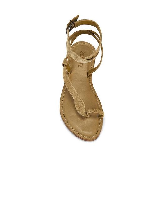 SCHUTZ SHOES Metallic Cleo Flat Sandal