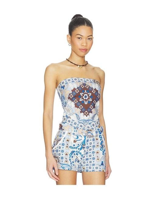 Central Park West White Inez Paisley Hankercheif Bandau