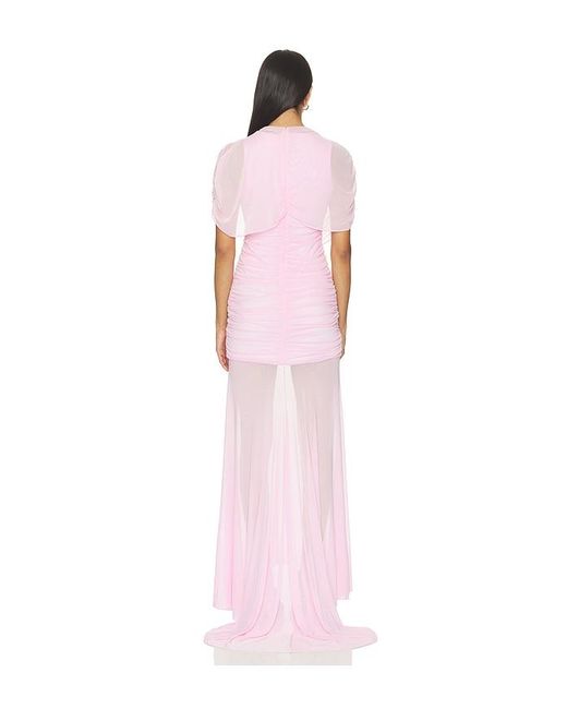 Amanda Uprichard Pink X Revolve Evianna Mesh Gown