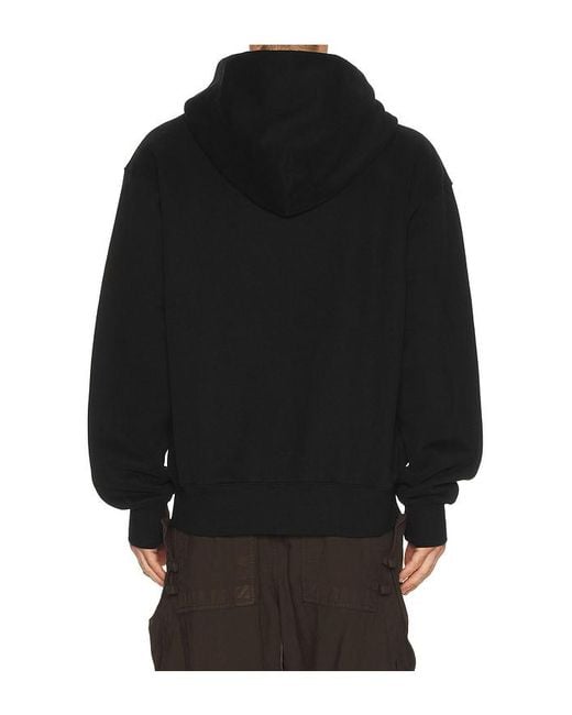 Pleasures Black Impact Zip Hoodie for men