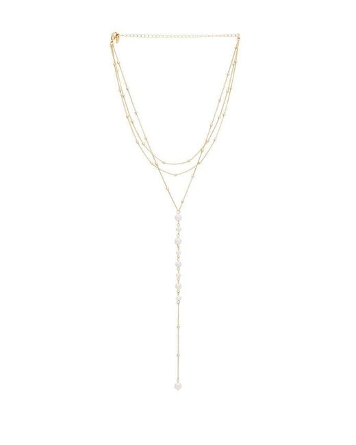 Ettika White Dreams Layered Lariat Necklace