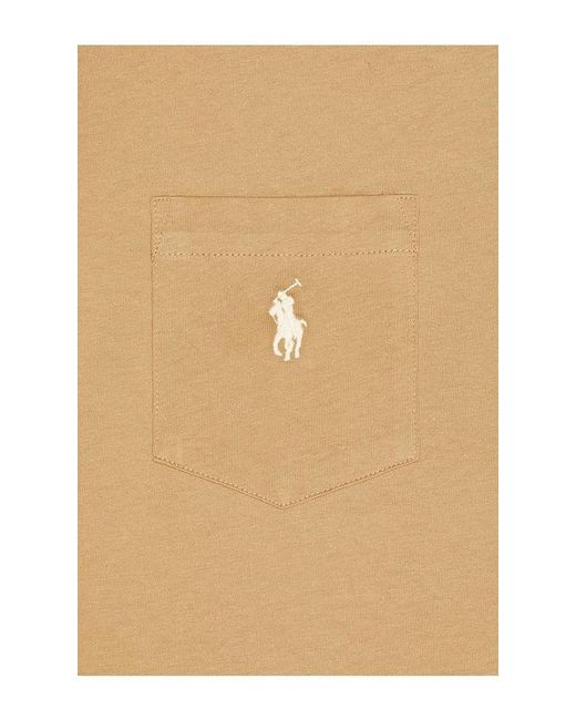 Polo Ralph Lauren Natural Short Sleeve Crewneck Pocket Tee for men