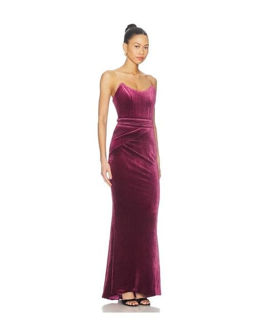 Zhivago Red Reine De Reinettes Velvet Gown