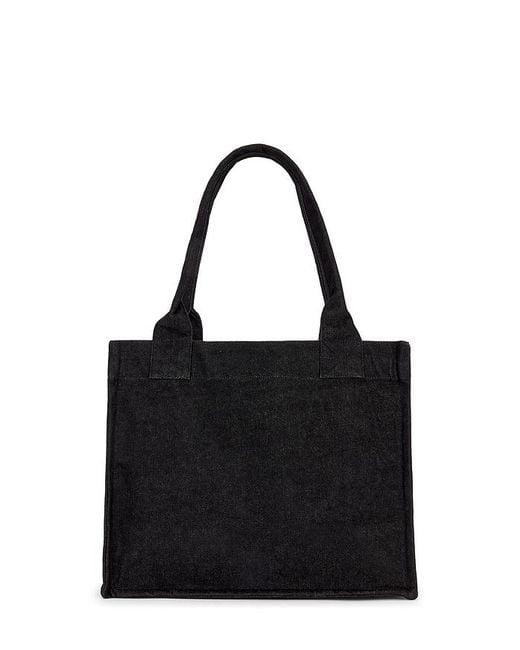 Bolso Tote En Color Negro Talla Ganni de color Black