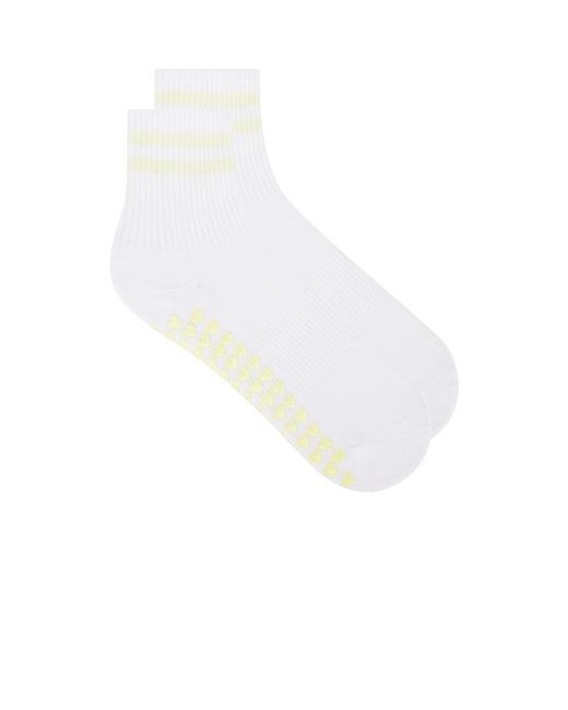 WellBeing + BeingWell Striped Half Crew ソックス White