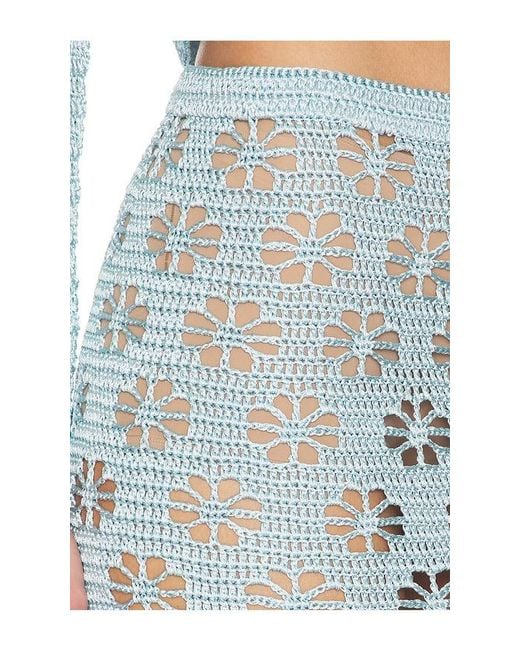 Calle Del Mar Multicolor Floral Crochet Skirt