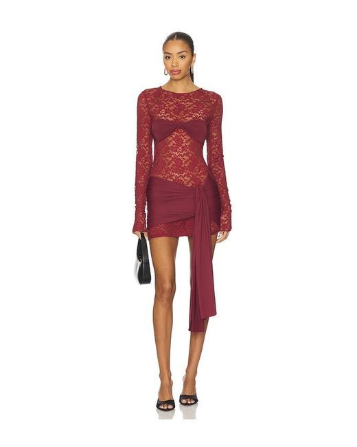 open lace back dress Lioness Women's Field of Dreams Long Sleeve Maxi Dress, Burgundy, XXS at  Amazon Women's Clothing store