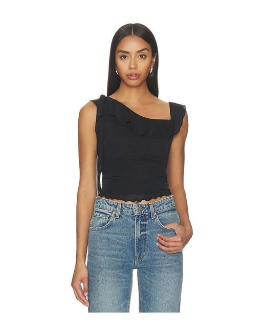 Free People Blue Isla One Shoulder Top