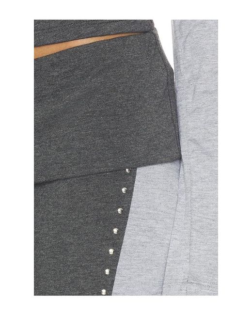 Jaded London Blue Foldover Studded Trouser