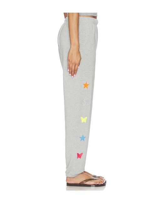 Lauren Moshi White Tanzy Boyfriend Sweatpant
