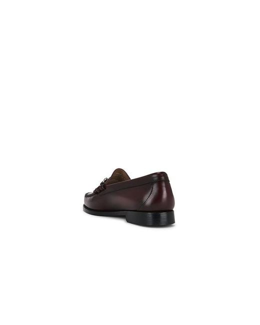 G.H.BASS Black Wide Lincoln Bit Weejun for men