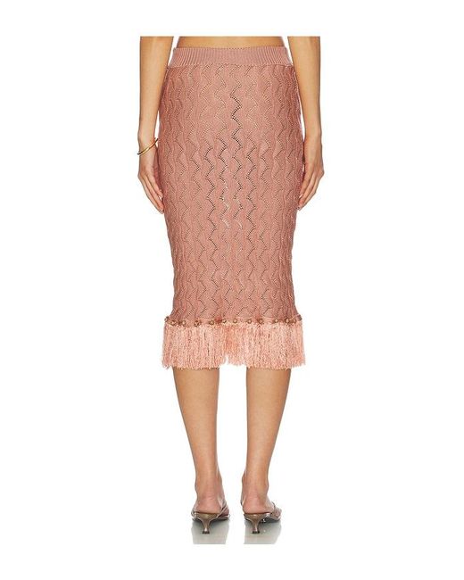 AZULU White Lorenzo Midi Skirt