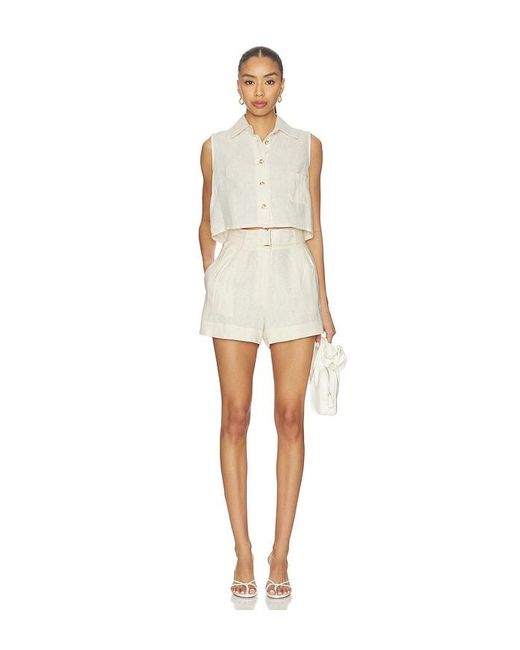 Hevron White Zinna Short