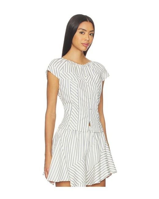Amanda Uprichard White Norina Top