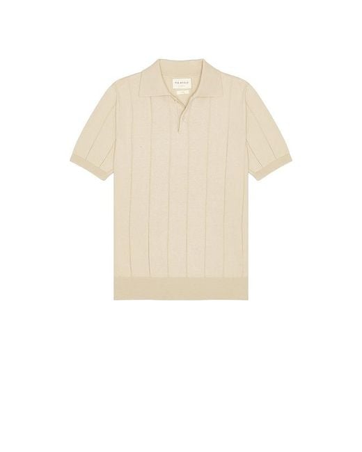 Far Afield Natural Jacobs Knitted Polo for men