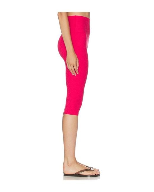 Beyond Yoga Pink High Waisted Pedal Pusher Legging