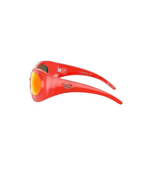 DIESEL Red Oval Sunglasses