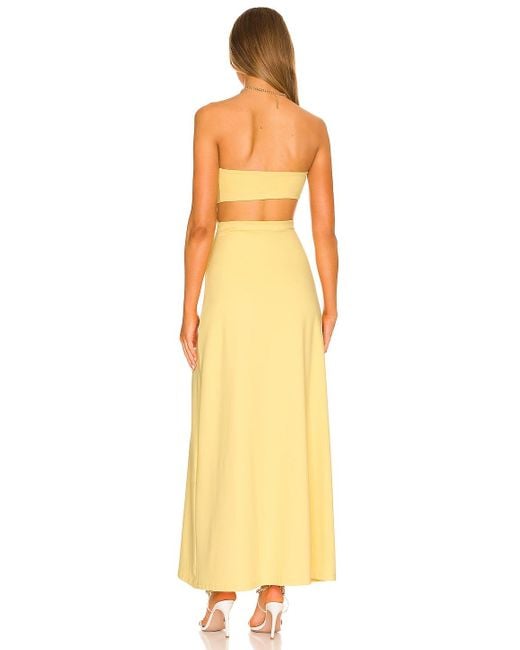 Susana Monaco Strapless Maxi Dress in Yellow