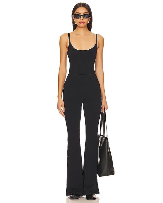 GOOD AMERICAN Blue Compression Terry Scoop Jumpsuit