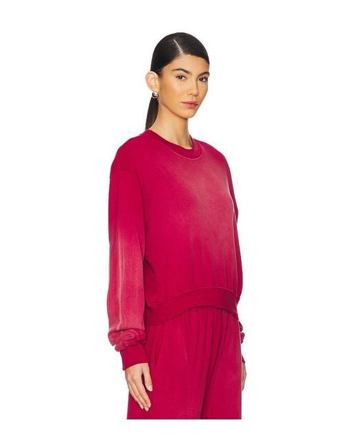 Michael Lauren Red Exon Crew Neck Pullover Sweatshirt