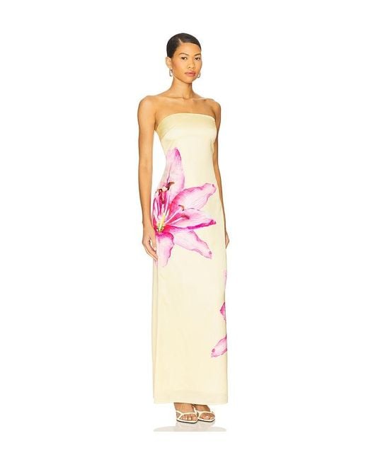 MORE TO COME White Lyza Strapless Maxi Dress