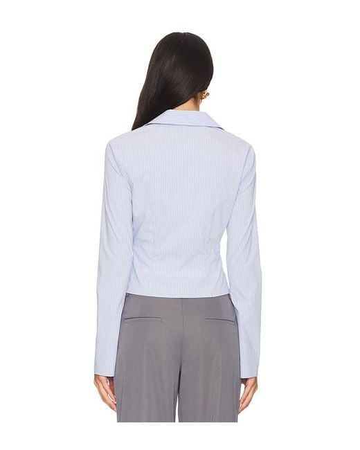 ALL THE WAYS White Fiona Button Front Top