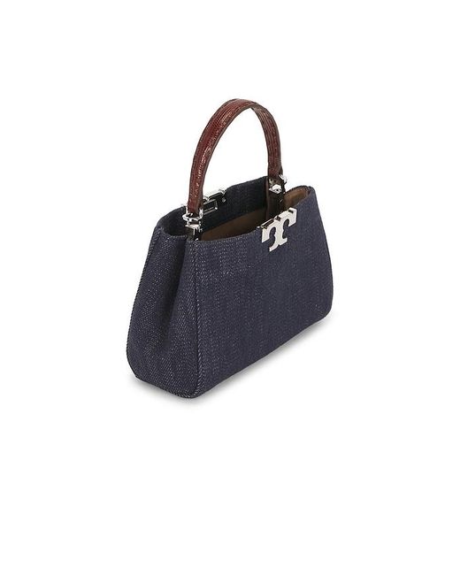 Tory Burch Blue Eleanor Denim Mini Satchel Bag