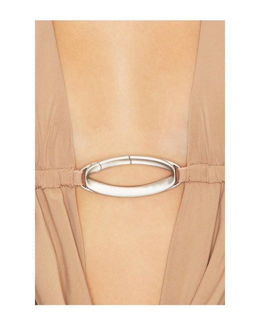 HAELO Black Cowl Halter Top