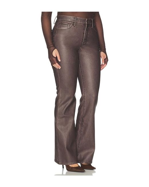 GOOD AMERICAN Gray Good Classic Bootcut Faux Leather Pants