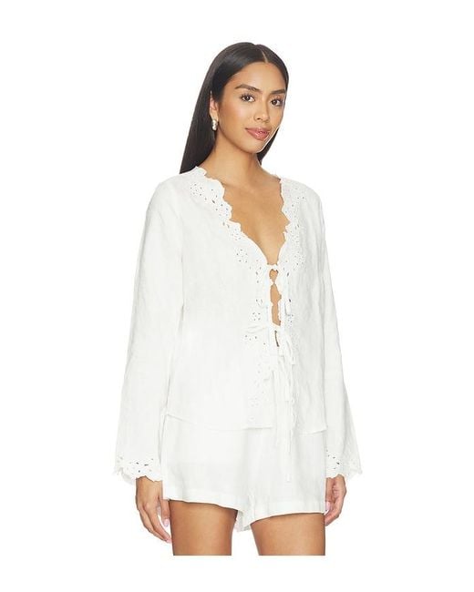 Rails White Fleur Top