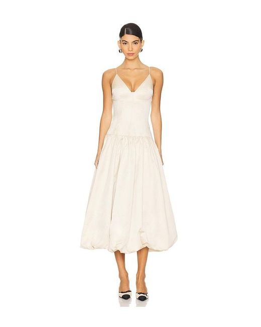 LPA White Kaia Midi Dress