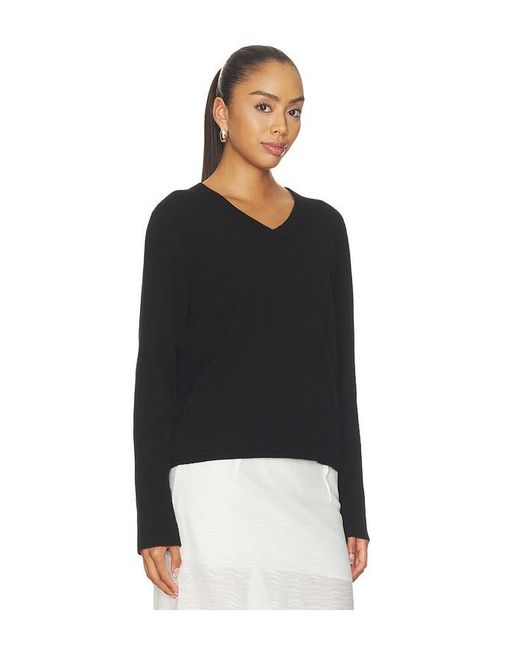 Vince Black Casual V Neck Top