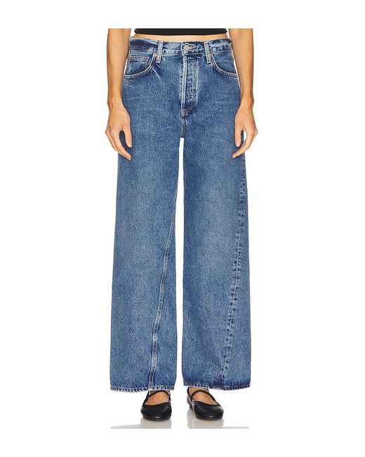 Agolde Blue Twist Low Slung Baggy Jeans
