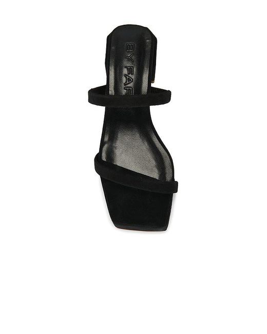 By Far Black Tanya Suede Sandal