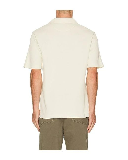 Theory Natural Soft Waffle Short Sleeve Polo for men