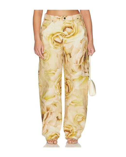 AFRM Metallic The Hr Chippy Barrel Pant