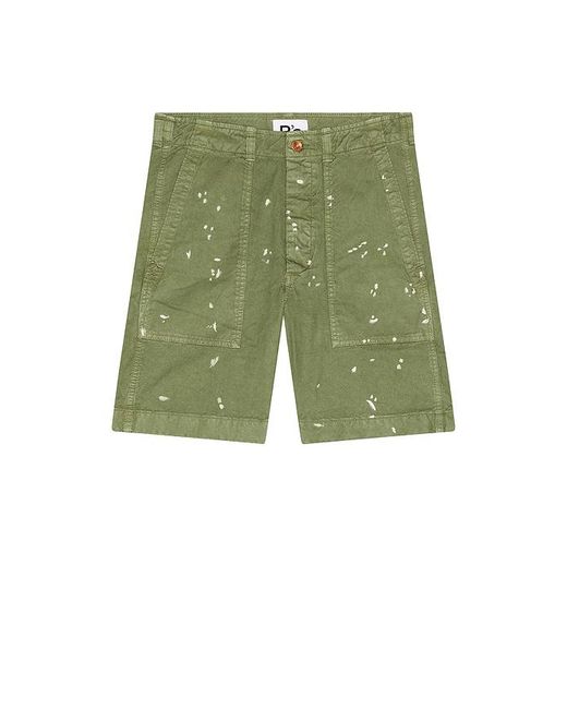 President's Green Bermuda Fatigue Dust Shorts for men