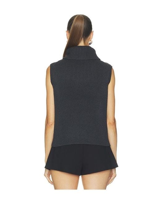 Lovers + Friends Blue Keris Turtle Neck Vest