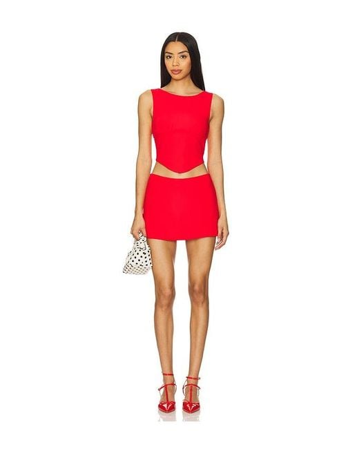 Amanda Uprichard Red Bellini Top