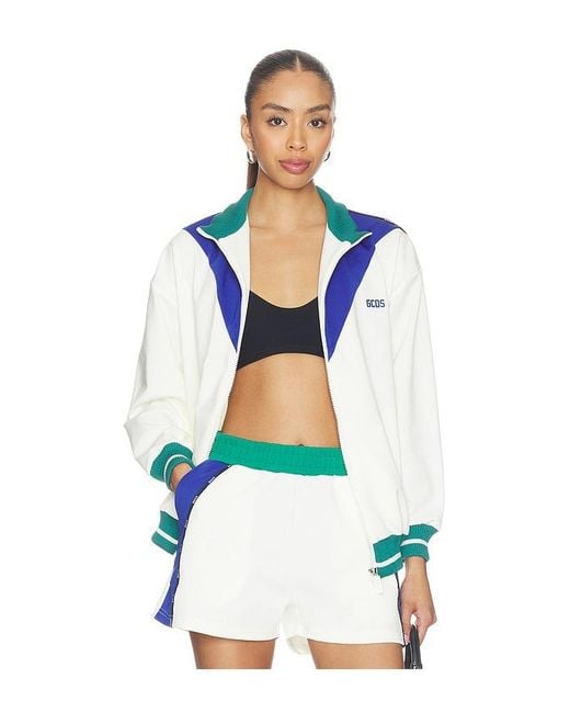 Gcds Blue Color Block Track Jacket