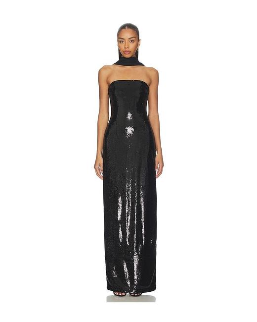 L'academie Black Veleda Sequin Gown