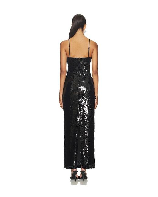 SNDY'S Black Tori Sequin Maxi Dress
