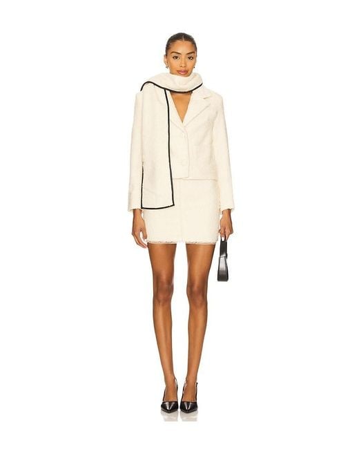 ZEMETA White Tweeder Mini Skirt