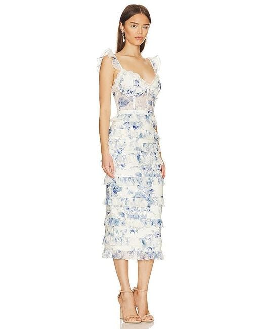 V. Chapman White Fiorenza Midi Dress