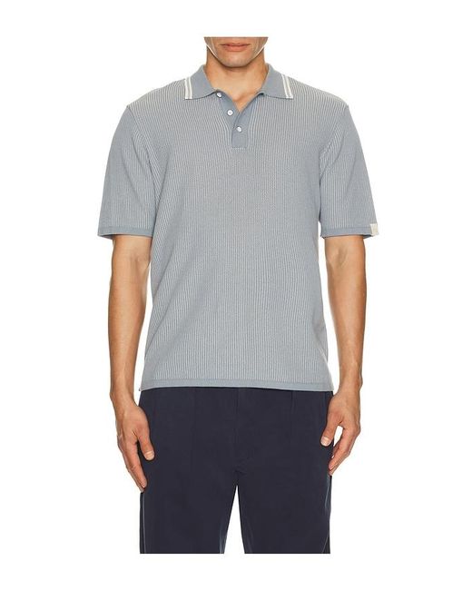 Rag & Bone Gray Harvey Tipped Polo for men