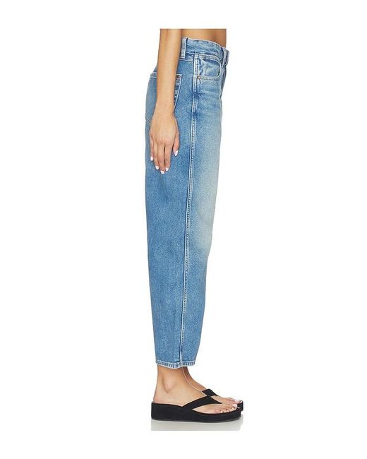 Madewell Blue Darted Barrel Jeans