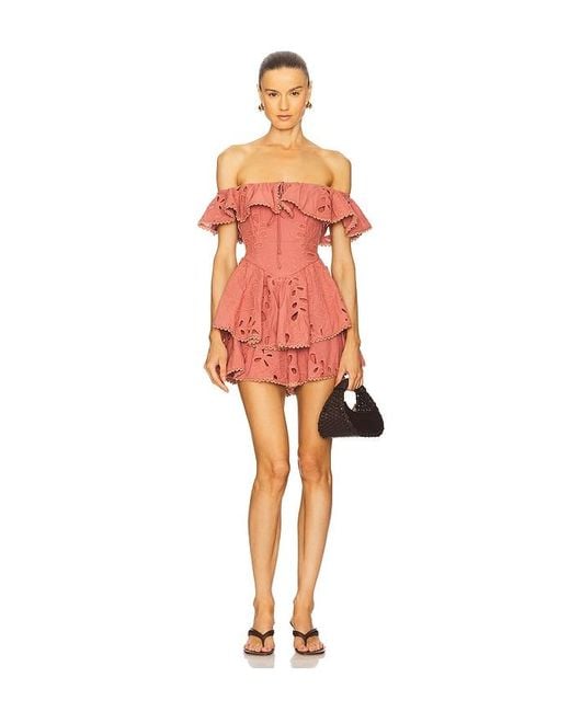 Saylor Orange Megara Romper
