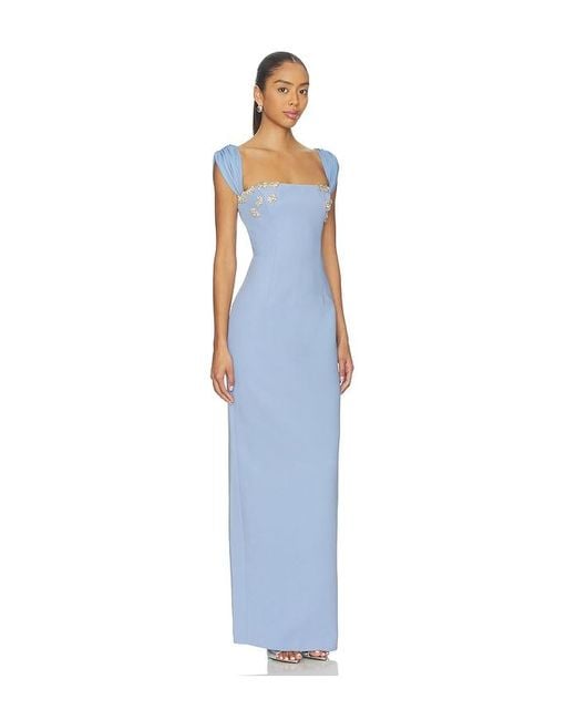 Rachel Gilbert Blue Malia Gown